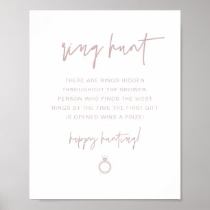 MARLO Dusty Rose Boho Ring Hunt Brautparty Game Poster