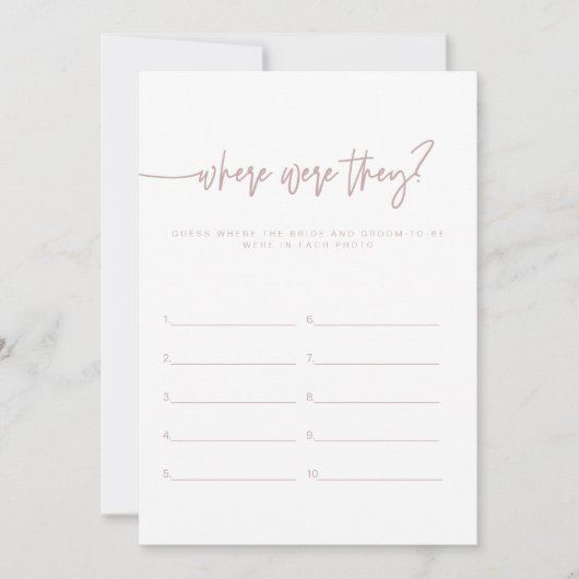 MARLO Dusty Rose wo sie Brautparty waren Einladung (Vorderseite)