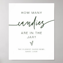 MARLO Green Wie viele Candies Baby Duschgame