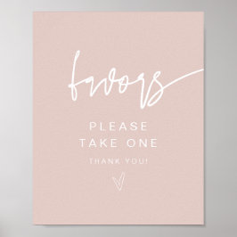 MARLO Modern Boho Blush Pink Favoriten Zeichen Poster