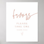 MARLO Modern Boho Blush Pink Favoriten Zeichen Poster (Vorne)