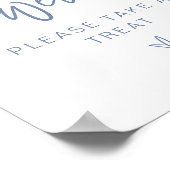 MARLO Modern Boho Dusty Blue Babies sind süße Zeic Poster (Ecke)