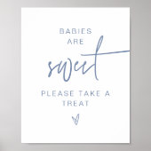 MARLO Modern Boho Dusty Blue Babies sind süße Zeic Poster (Vorne)