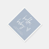 MARLO Modern Boho Dusty Blue Hello Baby Dusche Serviette (Ecke)