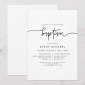 MARLO Moderne, moderne Taufe Einladung (Vorne/Hinten)