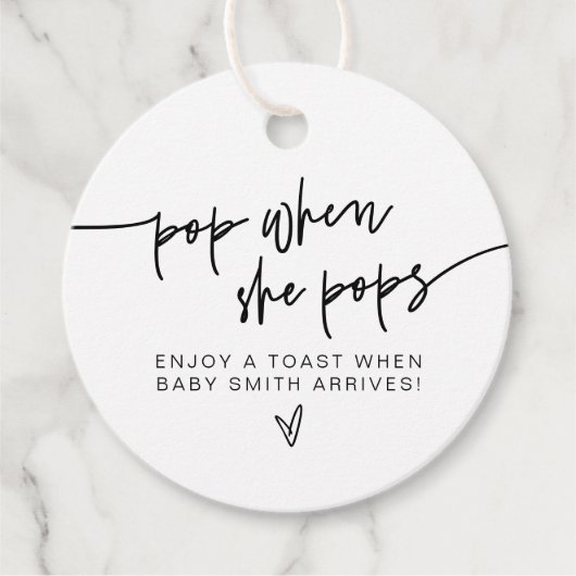 MARLO Moderner, mutiger Pop, wenn sie Pop Dusche Geschenkanhänger (Vorderseite)