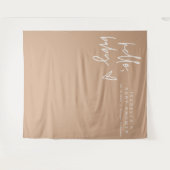 MARLO Modernes Herz Bohemisch Beige Babydusche Wandteppich (Vorderseite (Horizontal))