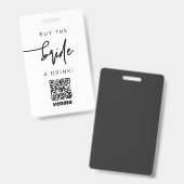 MARLO Zeitgenössischer Kauf der Braut ein Getränk  Ausweis (Front & Back)