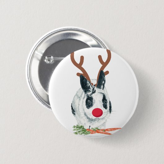 Marlon Bundo Weihnachtsrudolph-Knopf Button (Vorne & Hinten)