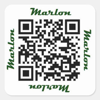 Marlon Code-personalisierter Aufkleber Vorname-QR