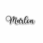 Marlon Name - Handgeschriebene Kalligrafie Aufkleber (Vorderseite)