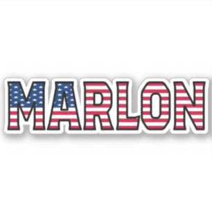 Marlon Name Vorname USA Sticker Stickerset
