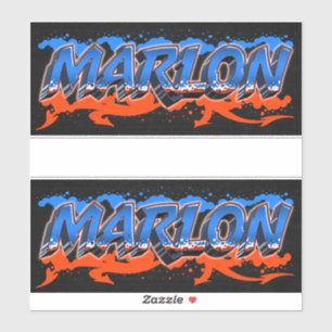 Marlon Vorname Name Graffiti Aufkleber Sticker