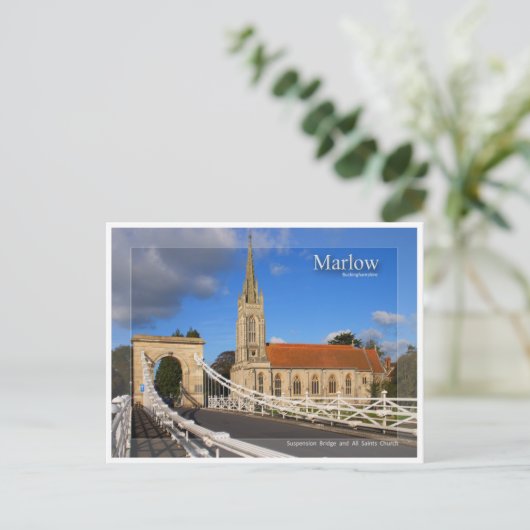 Marlow Bridge Postcard Postkarte (Stehend Vorderseite)