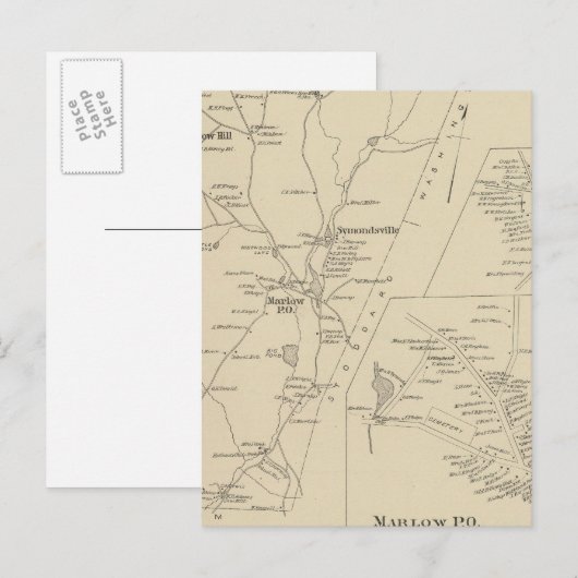 Marlow, Cheshire Co Postkarte (Vorne/Hinten)