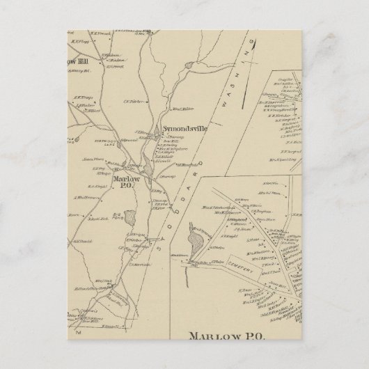 Marlow, Cheshire Co Postkarte (Vorderseite)