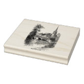 Marlow Church and Bridge Sketch Gummistempel (Stempel)