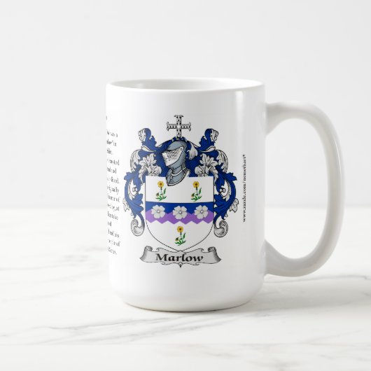 Marlow, der Ursprung, die Bedeutung und das Wappen Kaffeetasse (Rechts)