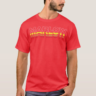 Marlow Vorname Lustig Vintage Sonnenuntergang Marl T-Shirt