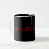 Marlowe Dr. Faustus Hell Quote Zweifarbige Tasse (Vorderseite Links)
