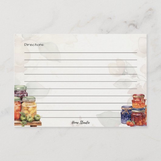 Marmalade Basic Rezept Card Begleitkarte (Rückseite)