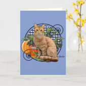 Marmalade Cat Karte (Gelbe Blume)