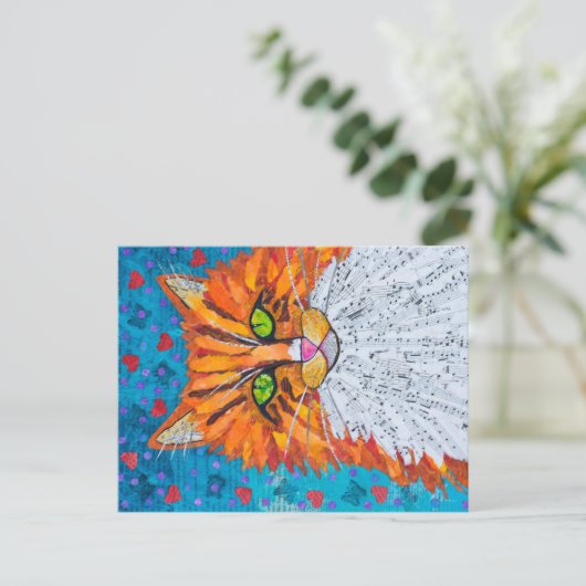 Marmalade Cat Postkarte (Stehend Vorderseite)
