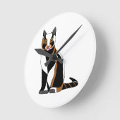 Marmalade Cat Runde Wanduhr (Winkel)