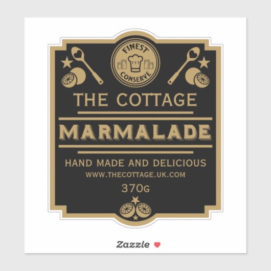 Marmalade Conserve Maker Aufkleber (Blatt)