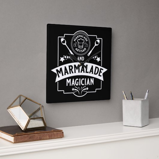 Marmalade Jam Quadratische Wanduhr (Büro)