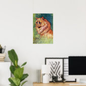 Marmalade Katze mit blauen Augen Poster (Heimbüro)