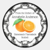 Marmalade Label personalisieren Runder Aufkleber (Vorderseite)