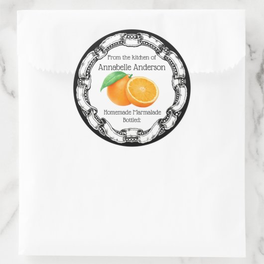 Marmalade Label personalisieren Runder Aufkleber (Tasche)