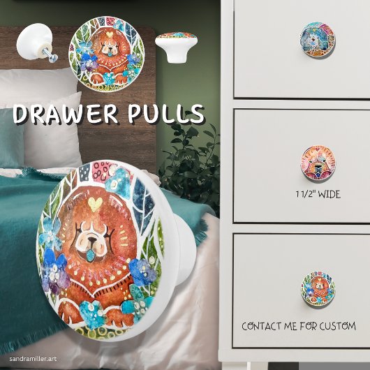 MARMALADE MISS Chow Keramik Pull Keramikknauf