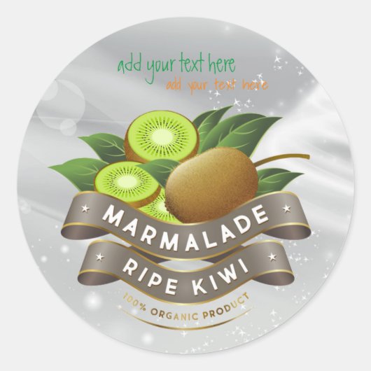 Marmalade Ripe Kiwi Jam Round Aufkleber (Vorderseite)