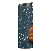 Marmaladenkatze im Schnee Thermosbecher (Nach links gedreht)