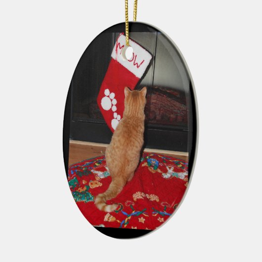 Marmalady Meowy Weihnachtsverzierung Keramik Ornament (Links)