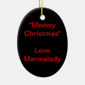 Marmalady Meowy Weihnachtsverzierung Keramik Ornament (Hinten)