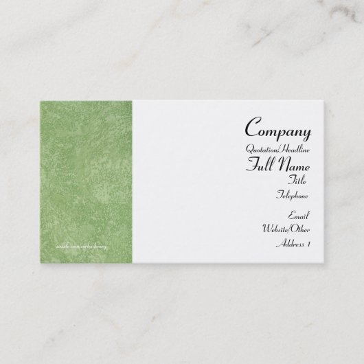 Marmarino Green Business Cards Visitenkarte (Vorderseite)