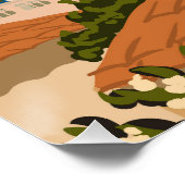 Marmaris Sehenswürdigkeit, Kurort Türkei, Retro-Po Poster (Ecke)