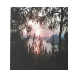 Marmaris Sunset Gerahmt von Palmen Bäumen Landscha Notizblock