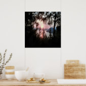 Marmaris Sunset Gerahmt von Palmen Bäumen Landscha Poster (Küche)