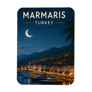 🌙 Marmaris Türkei Marina und nächtliche Hafenansi Magnet