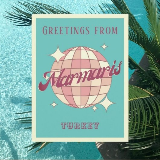 Marmaris Turkey Retro Vintage Postkarte