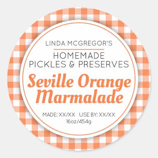 Marmelade aus Sevilla Runder Aufkleber (Vorderseite)