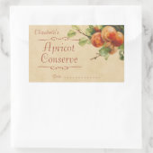 Marmelade mit Apricot oder Konservierung Rechteckiger Aufkleber (Tasche)