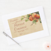 Marmelade mit Apricot oder Konservierung Rechteckiger Aufkleber (Umschlag)