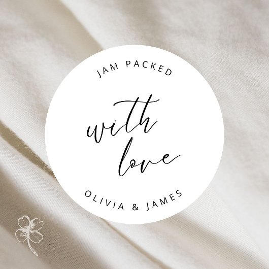 Marmelade mit Aufklebern für die Liebe Runder Aufkleber