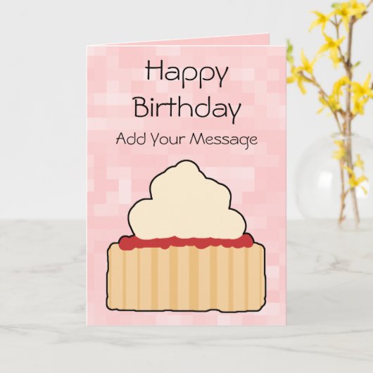 Marmelade und Cream Scone. Karte (Gelbe Blume)