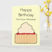 Marmelade und Cream Scone. Karte (Gelbe Blume)